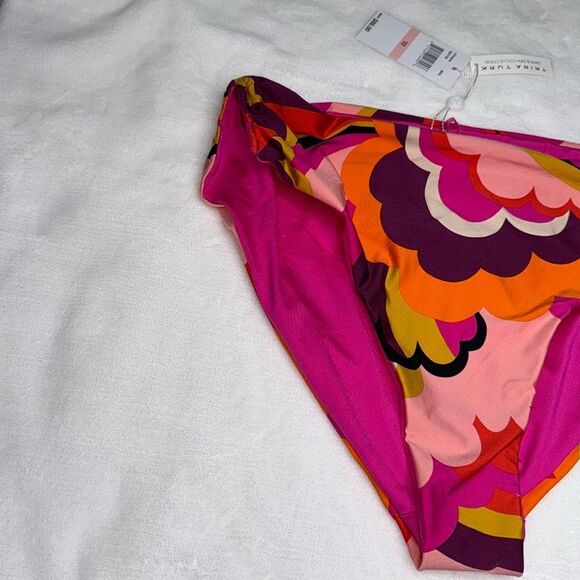 TRINA TURK SWIM Fan Faire V-Wire Side Cutout High Waist Swim Bottom Size 10 - Picture 7 of 8